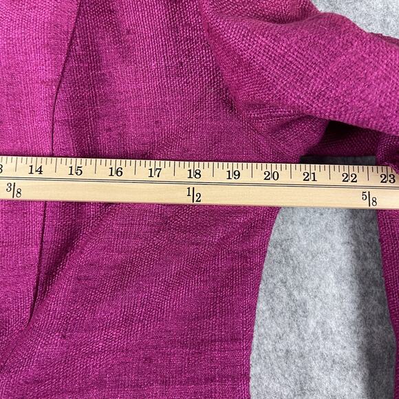 Vintage Christian Dior Silk Tweed Blazer Jacket Womens 14 Pink Gold Rhinestone - Picture 9 of 15